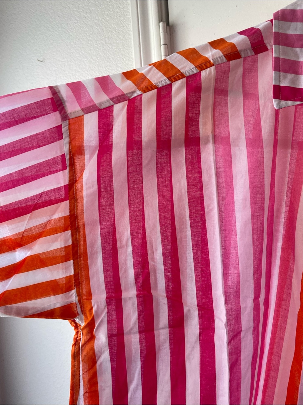 Beach Riot Pink & Orange Vertical Stripe Button-Down Shirt - Picture 8 of 9